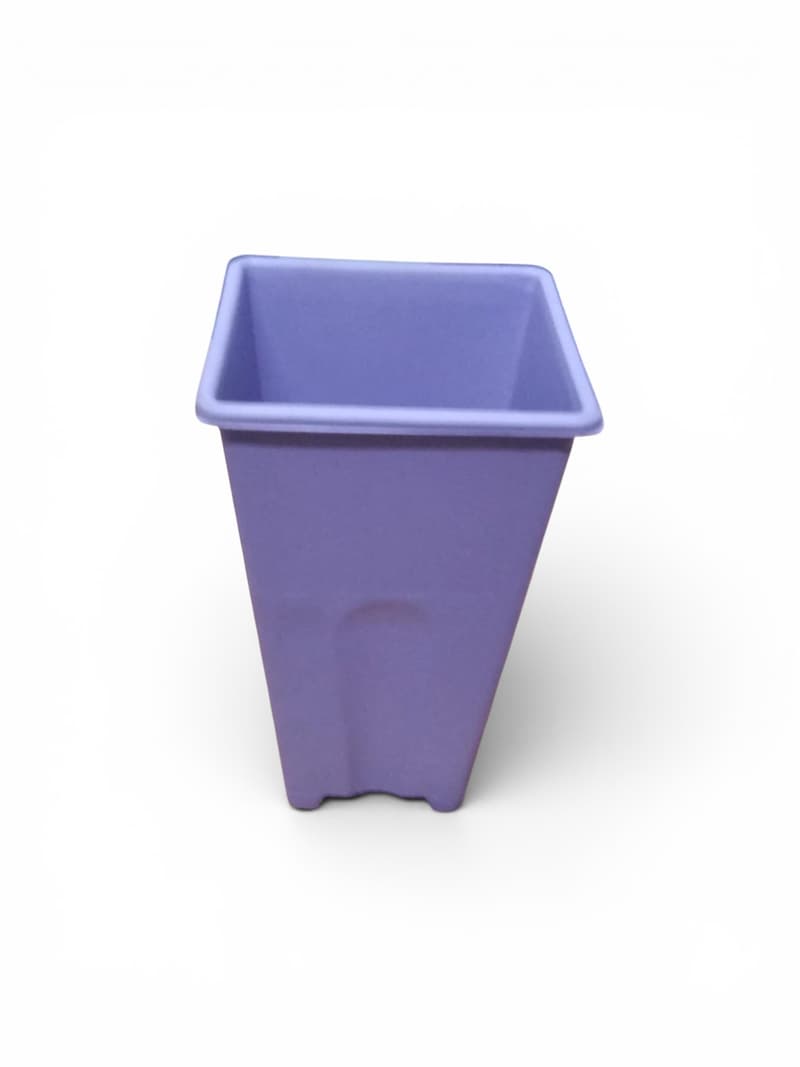 Lilac square tapered recycled plastic pot for vertical planter and garden structure ranges